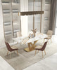 Golden Essence Dining Set With Leather Upholstery Seating / Lixra