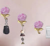 3D Resin Flower Pack Of 4 Wall Sticker With Hook / Lixra