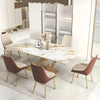 Marble Dining Table set with Gold Accents / Lixra