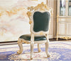 European Carved Leather Upholstery Dining Chair / Lixra