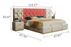 Elevated Luxury High-Headboard Leather Bed/ Lixra