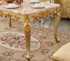 European Style Royal Dining Table Set with Golden Accents / Lixra