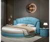 Modern Italian Leather Smooth Round Bed / Lixra