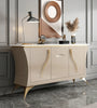 Modern Luxurious Marble Top Wooden Buffet Table / Lixra