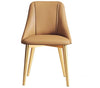Set Of 4 Leather Finish Dining Chairs / Lixra