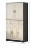 Golden Glow White Wooden Cabinet With Elegant Accents / Lixra