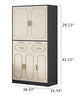 Golden Glow White Wooden Cabinet With Elegant Accents / Lixra