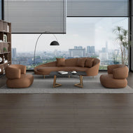 Lavish Leather Upholstered Sofa-Set / Lixra
