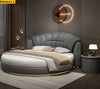 Modern Italian Leather Smooth Round Bed / Lixra