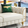 Modern Elegant Tufted Leather Sectional Puffy Sofa Set / Lixra