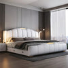Modern Luxury Bed With Leather Upholstery / Lixra