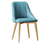 Set Of 4 Leather Finish Dining Chairs / Lixra