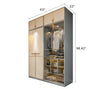 Light Luxury Storage Wooden & Glass Door Wardrobe / Lixra