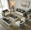 Golden Accents Leather Sofa Set / Lixra