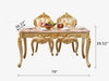 European Style Royal Dining Table Set with Golden Accents / Lixra