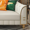 Modern Elegant Tufted Leather Sectional Puffy Sofa Set / Lixra