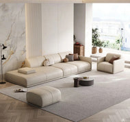 Modern Leather Upholstered Unique Sectional Sofa Set / Lixra