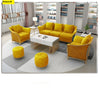 Modernized Metallic Accents Fabric Sofa Set / Lixra