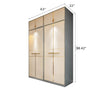 Light Luxury Storage Wooden & Glass Door Wardrobe / Lixra