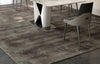 Sleek Marble Dining Table Paired With Six Leather Seating /Lixra