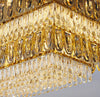 Golden Gleam Rectangle LED Crystal Flush Mount Light / Lixra