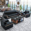 Luxurious Leather Upholstered Wooden Arm Sofa / Lixra