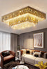 Golden Gleam Rectangle LED Crystal Flush Mount Light / Lixra