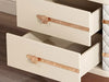 Set Of 2 Marble-Top Leather Nightstands / Lixra