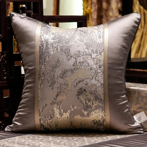 Shiny Silver And Purple Pillow Cover/ Lixra