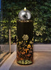 LED-Lit Hollow Carved Flower Outdoor Fountain / Lixra