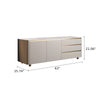 Golden Finish Metal Legs TV Cabinet With Storage/ Lixra