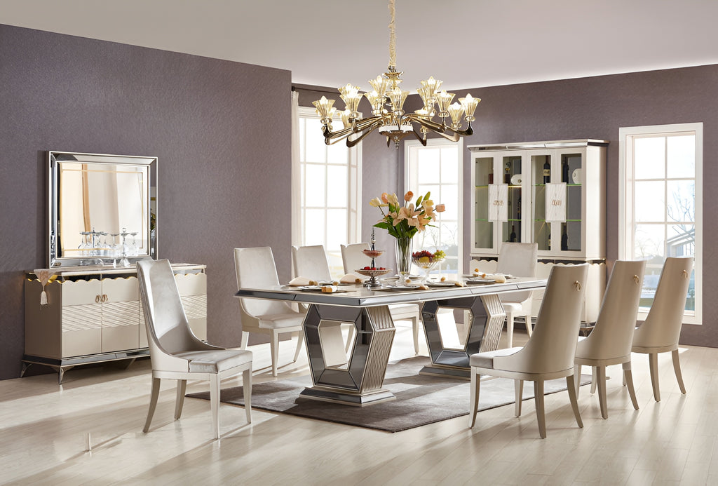 Glossy Wooden Delectable Dining Table Set / Lixra