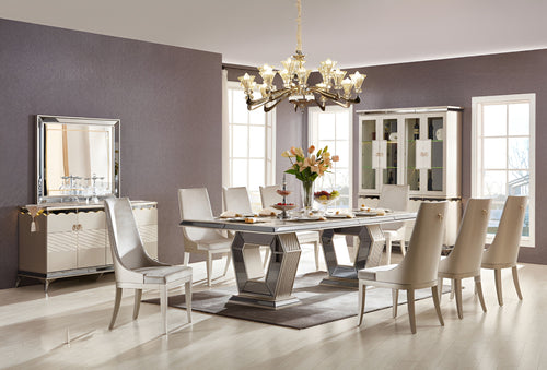 Glossy Wooden Delectable Dining Table Set / Lixra