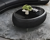 Geometric Elegance Modern Oval Coffee Table / Lixra