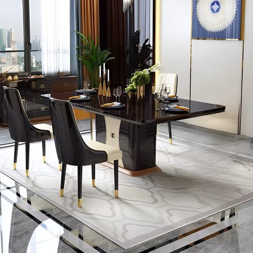 Luxurious Wooden Rectangular Dining Table Set / Lixra