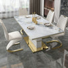 Gilt-Edged Marble Dining Table Set / Lixra