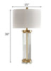 Crystal Clarity Golden Sleek Table Lamp/ Lixra