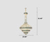 Charming Post Modern Crystal Chandelier