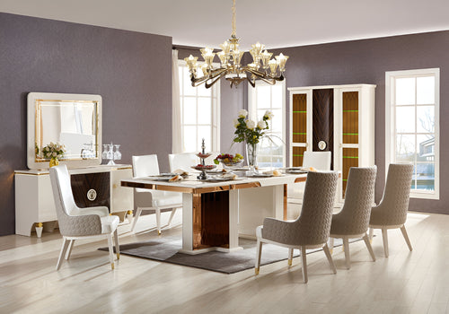 Glossy Wooden Resplendent Dining Table Set / Lixra