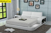 Luxury Modern Leather Upholstered LED Bed / Lixra