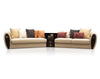 Large Apartment Leather Upholstered Wooden Frame Sofa / Lixra