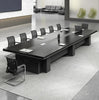 Inventive Wooden Conference Desk With Built-in Storage / Lixra