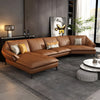 Exquisite Design Arc-Shaped Leather Sectional Sofa / Lixra