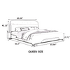 Contemporary Upholstered Leather Bed With Golden Accents / Lixra