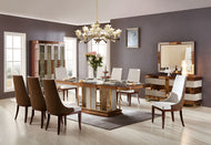 Wooden Finish Palatial Dining Table Set / Lixra