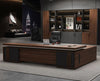 Elegant L-Shaped Desk With Geometric Lines & Secure Storage Options / Lixra