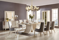 Modern Polished Wooden Dining Table Set / Lixra
