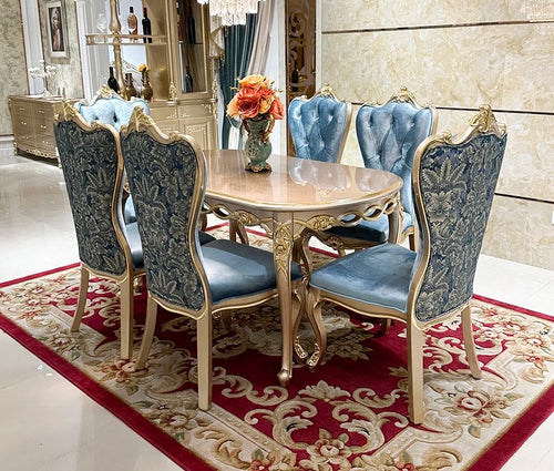 European 6-Seater Wooden Dining Table Set / Lixra