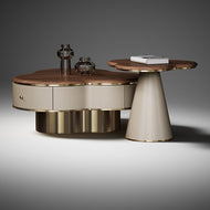 Wooden Luxurious Coffee Table with Side Table / Lixra