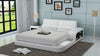 Luxury Modern Leather Upholstered LED Bed / Lixra